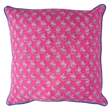  Pink Candy Booti Hand Block Printed Cushion Cover 50x50cm